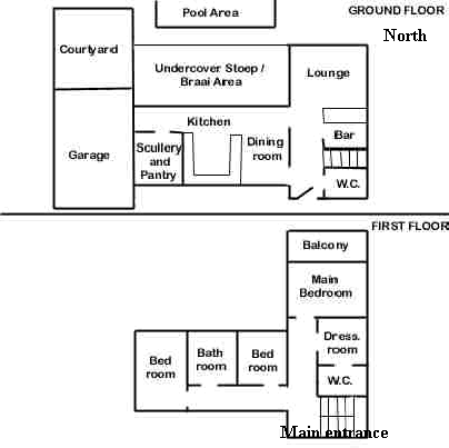 The ground and first floor layout plan